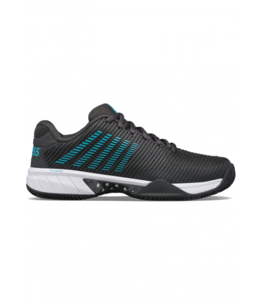 Chaussures de Padel K-Swiss hypercourt express 2 HB couleur gris et bleu