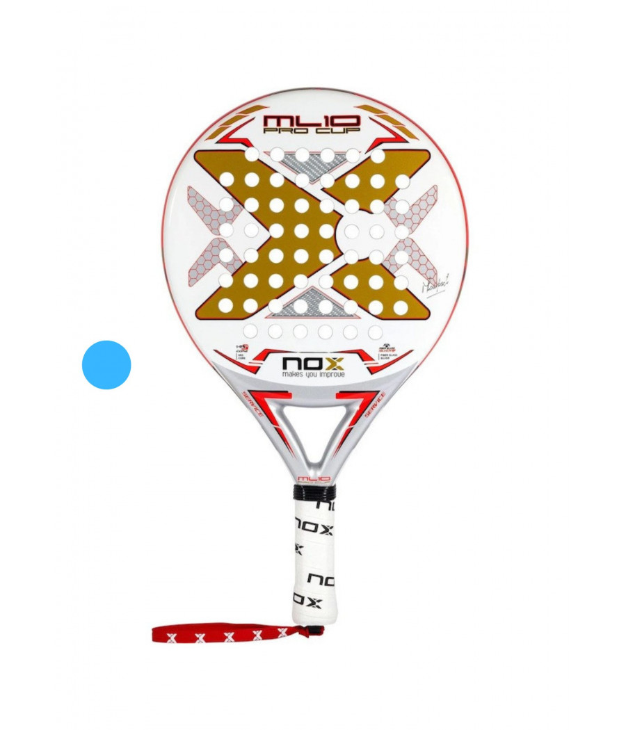 Raquette de padel Nox ML10 Pro Cup blanche et or