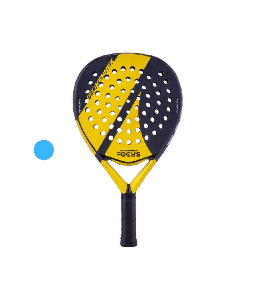 Raquette de padel Pro Kennex Kinetic Focus Pro pour les problèmes de coude jaune