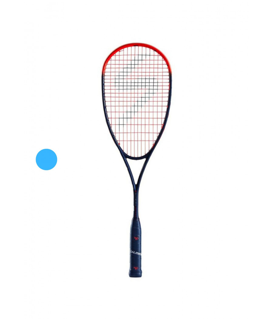 Raquette de squash Salming Fusione Powerlite rouge et bleue