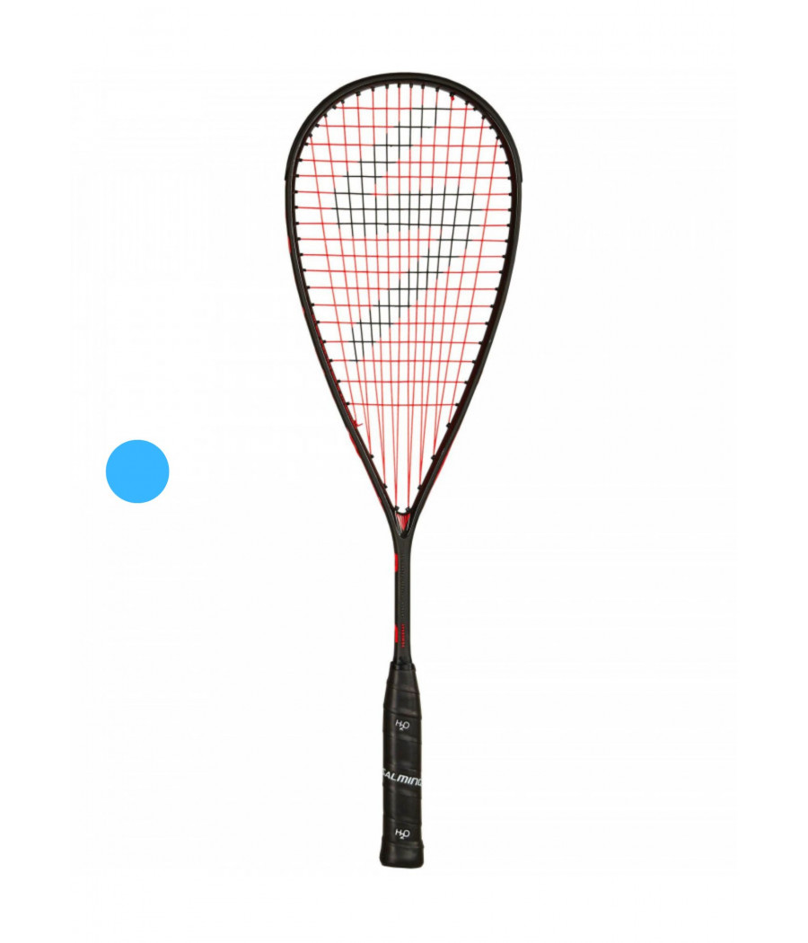 Raquette de squash Salming Powerray noire et rouge