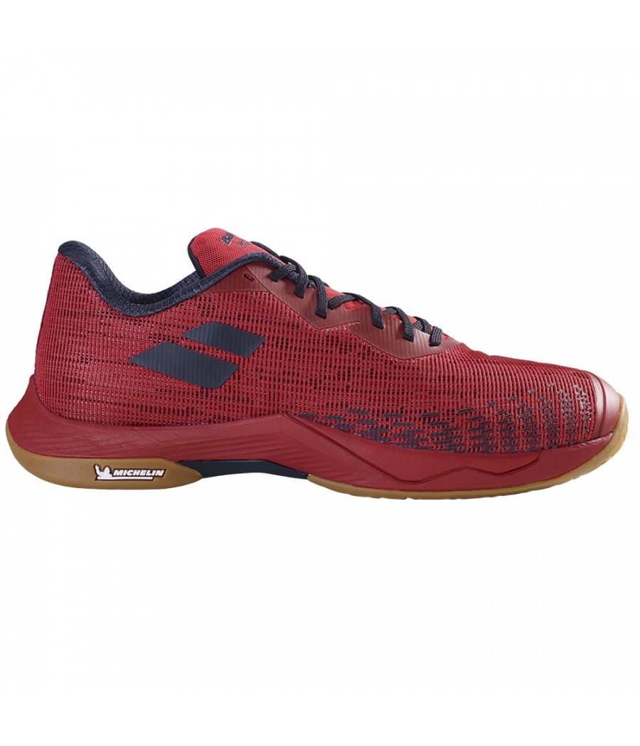 Chaussure indoor Babolat Shadow spirit 2 (Black/poppy red)