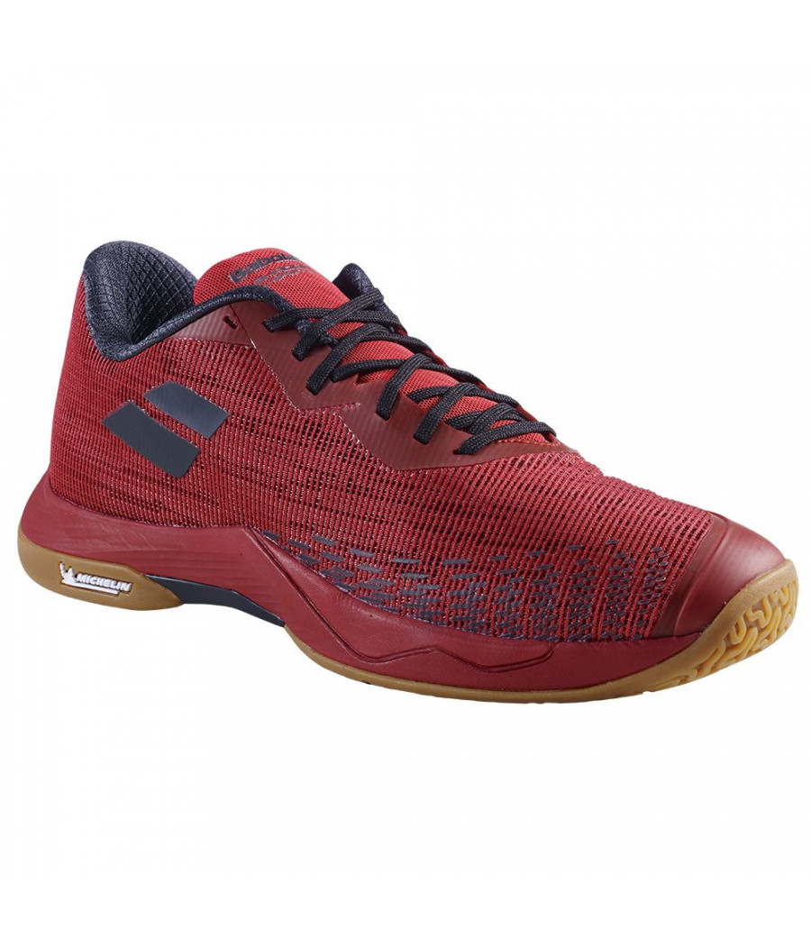 Chaussure indoor Babolat Shadow spirit 2 (Black/poppy red)