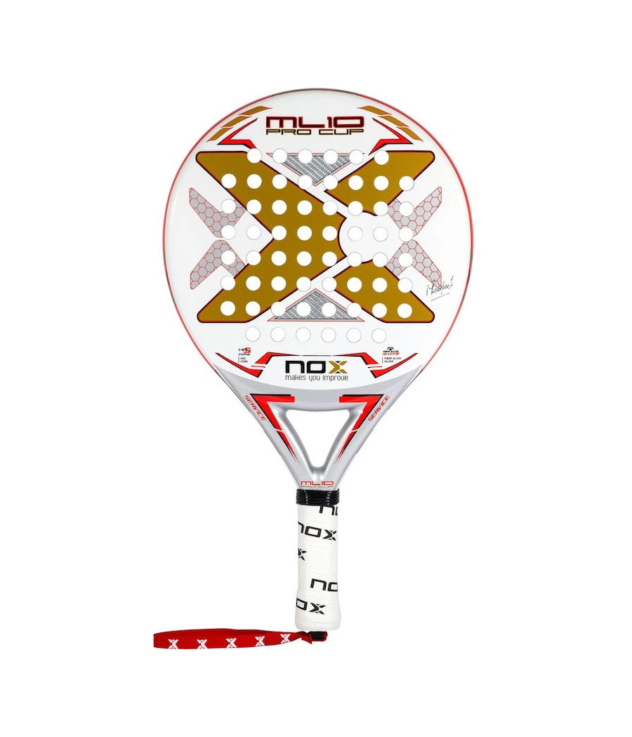 Raquette de padel Nox ML10 Pro Cup blanche et or