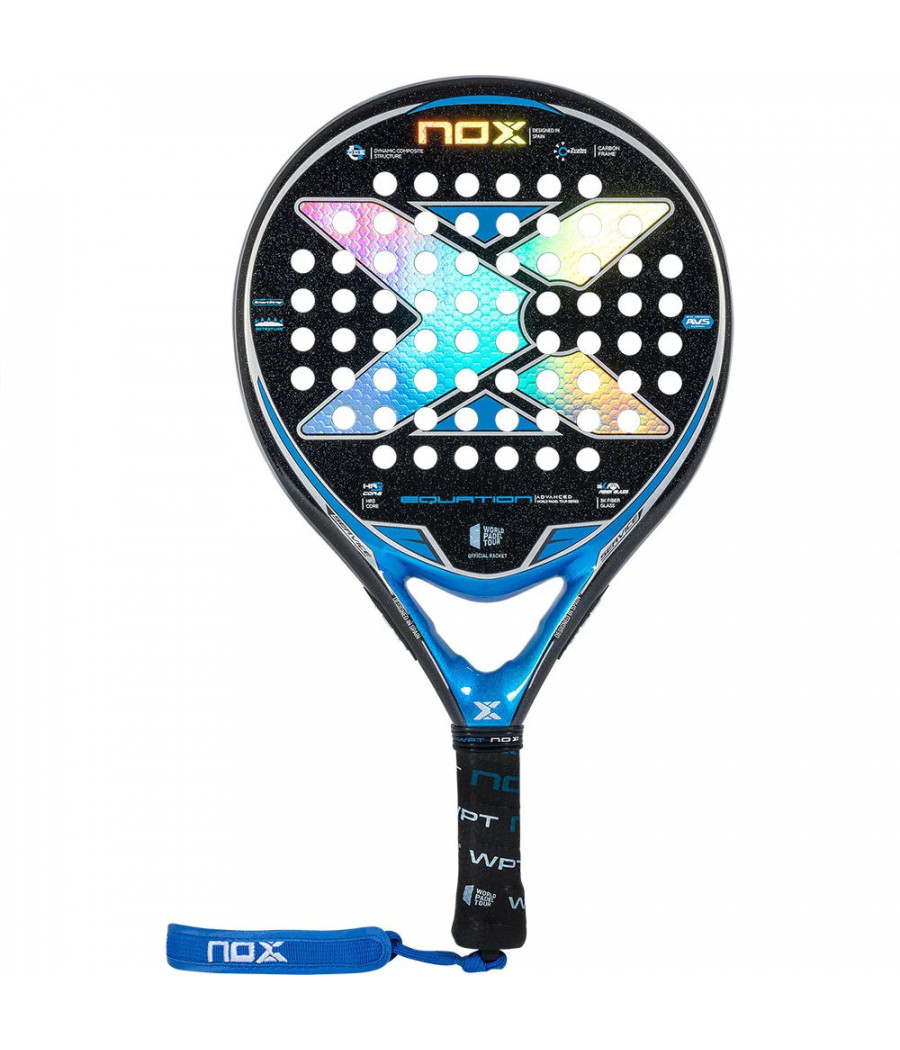 Raquette de padel Nox Equation WPT bleu et noir brillant