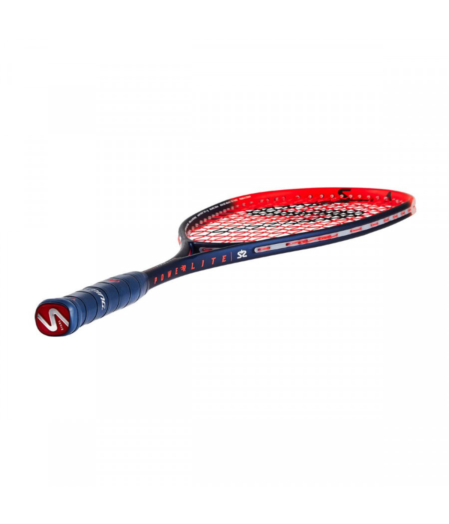 Raquette de squash Salming Fusione Powerlite rouge et bleue