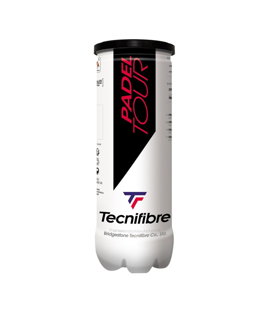 Boîte de 3 balles de padel Tecnifibre tour padel