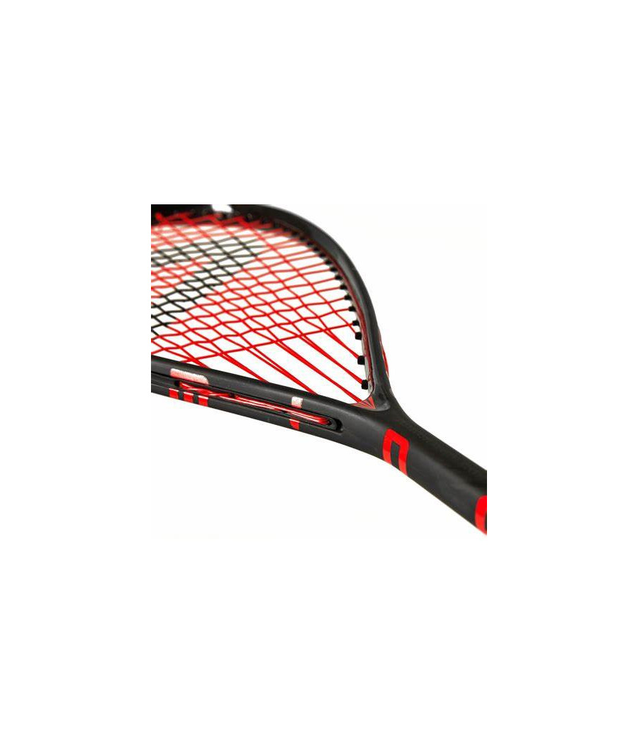 Raquette de squash Salming Powerray noire et rouge