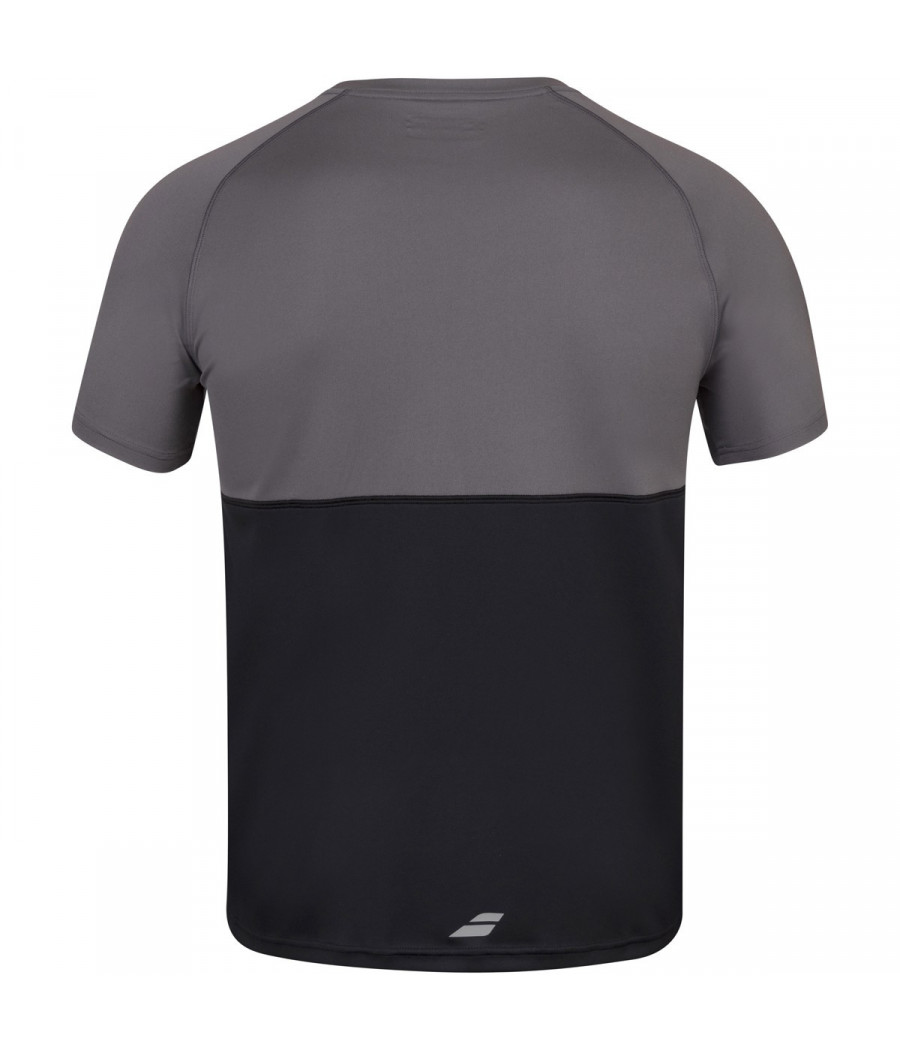 T-Shirt Babolat Play Crew Neck noir et gris