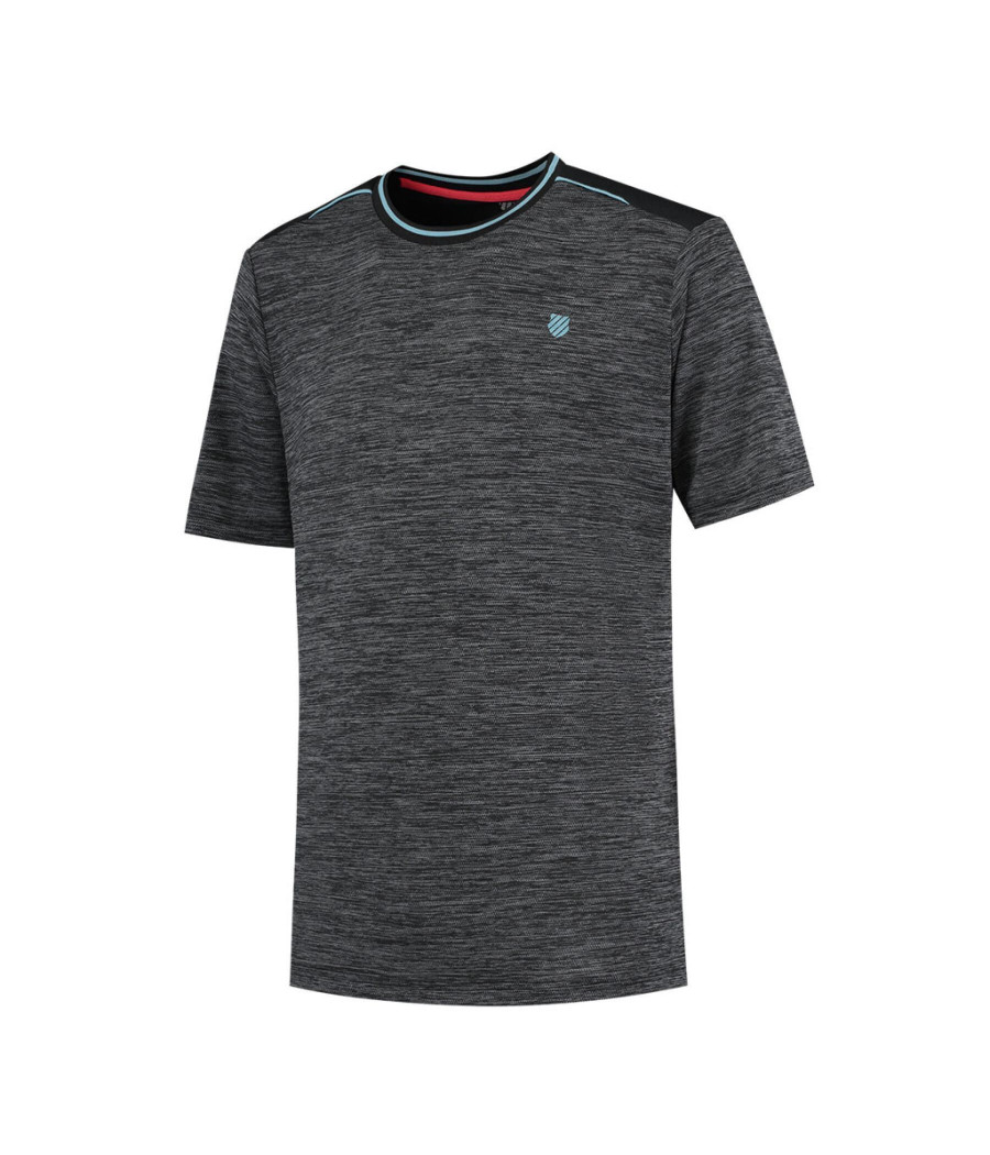 T-Shirt hypercourt K-Swiss Tee Melange gris et noir