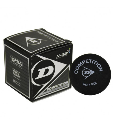 Balle de squash Dunlop un point jaune - Compétition