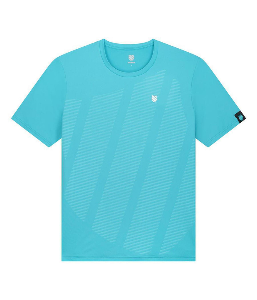 T-Shirt K-Swiss Hypercourt Shield Crew bleu