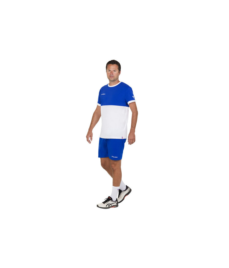 T-Shirt Tecnifibre F1 Stretch bleu et blanc