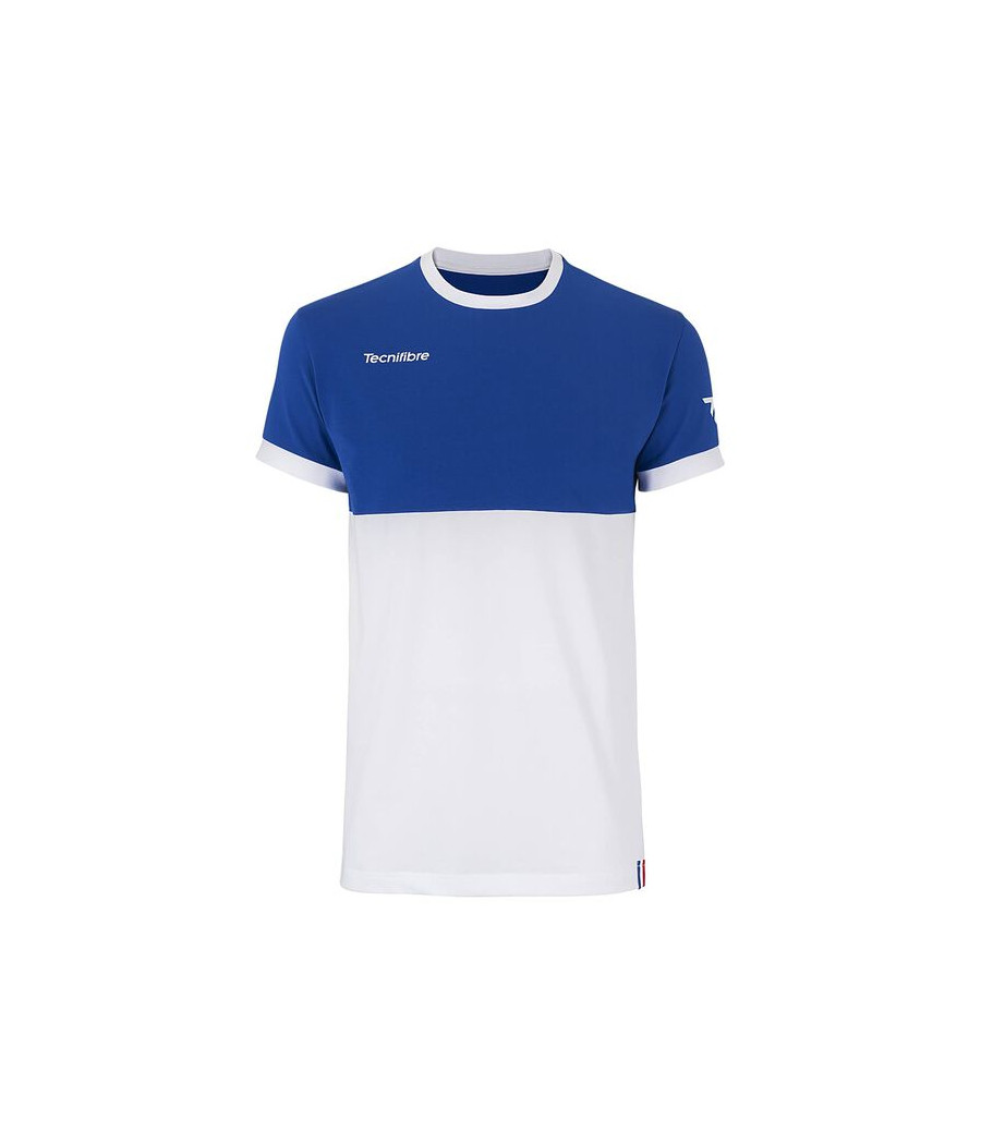 T-Shirt Tecnifibre F1 Stretch bleu et blanc