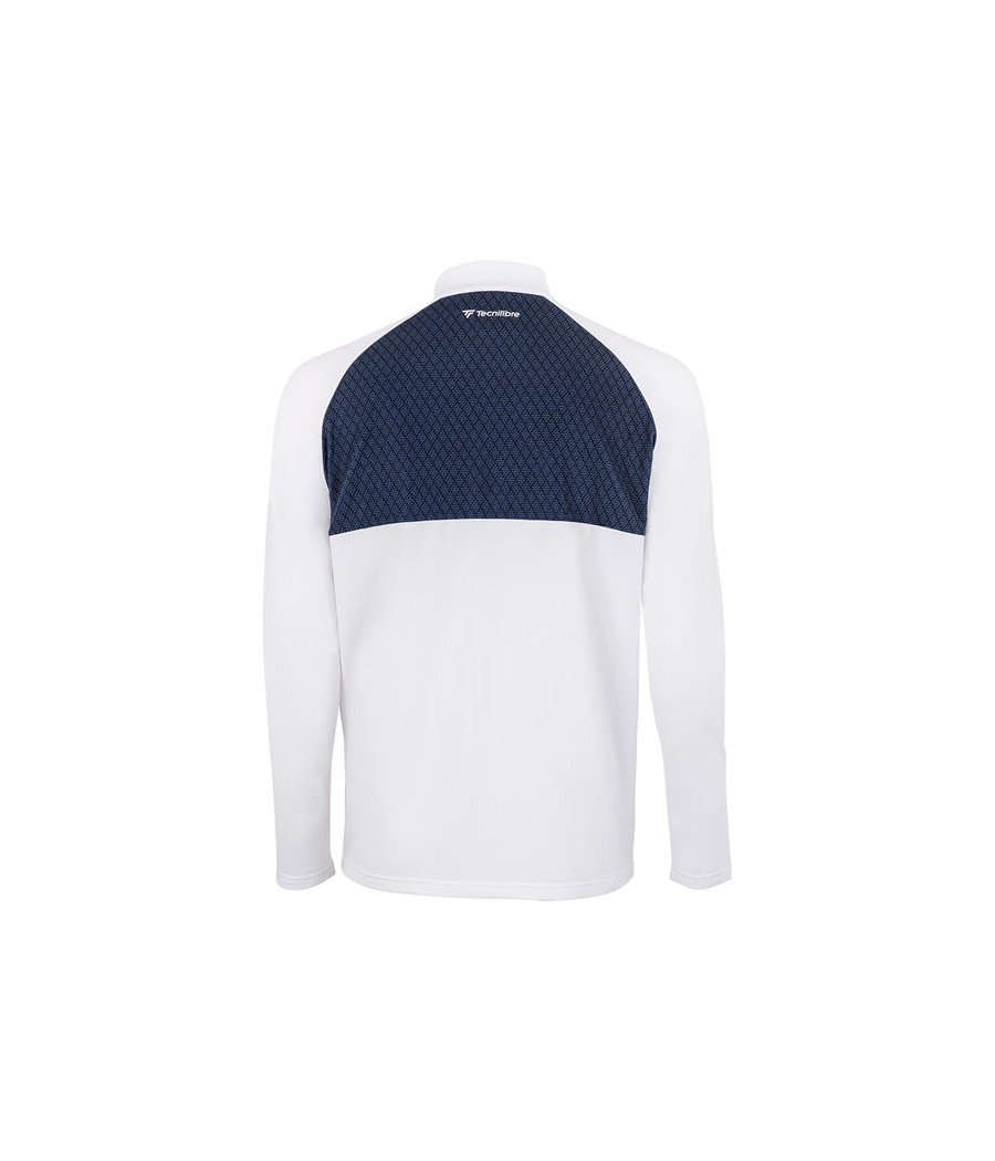 Veste Tecnifibre Thermo Zipper Longsleeves blanc et bleu