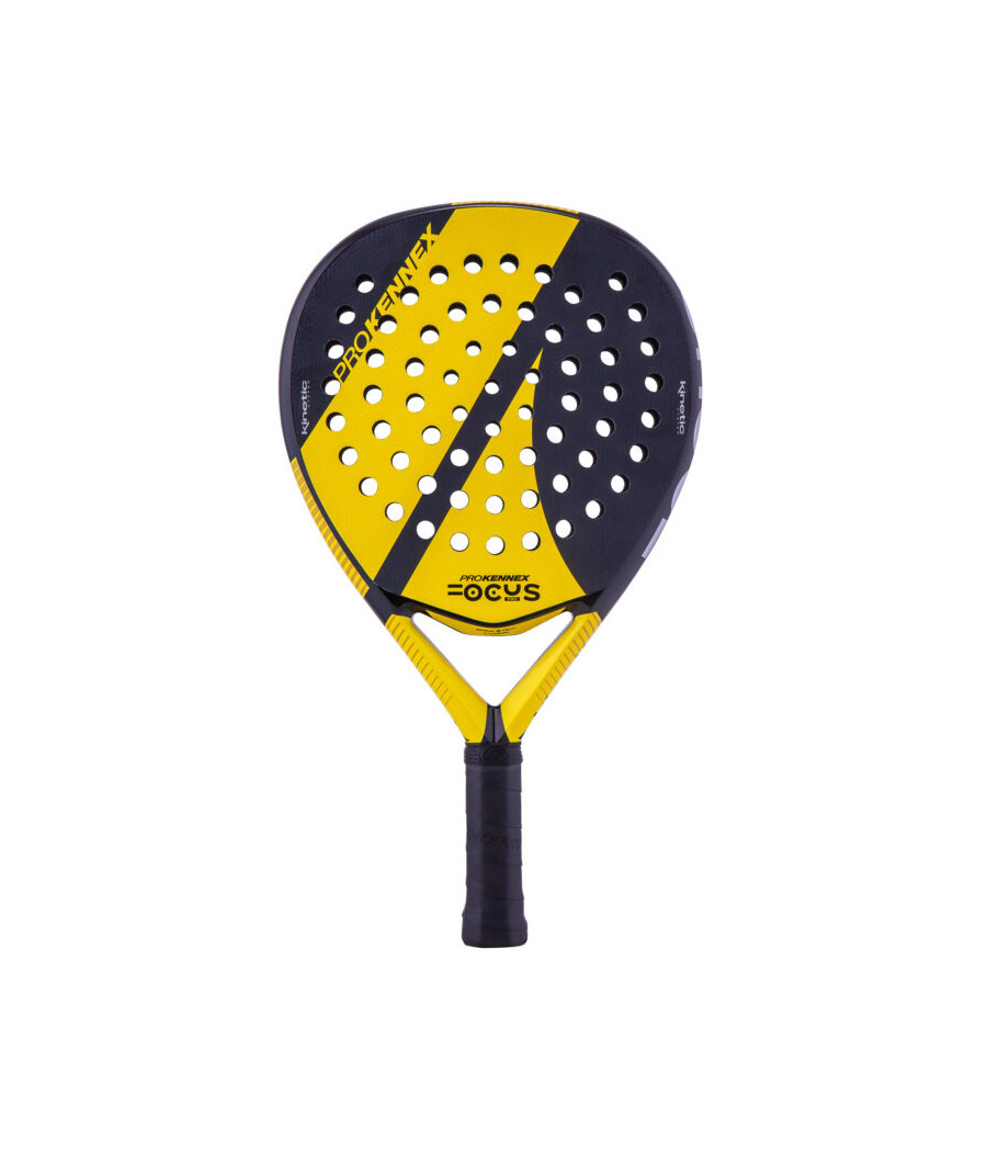 Raquette de padel Pro Kennex Kinetic Focus Pro pour les problèmes de coude jaune