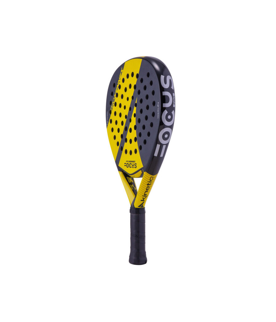 Raquette de padel Pro Kennex Kinetic Focus Pro pour les problèmes de coude jaune