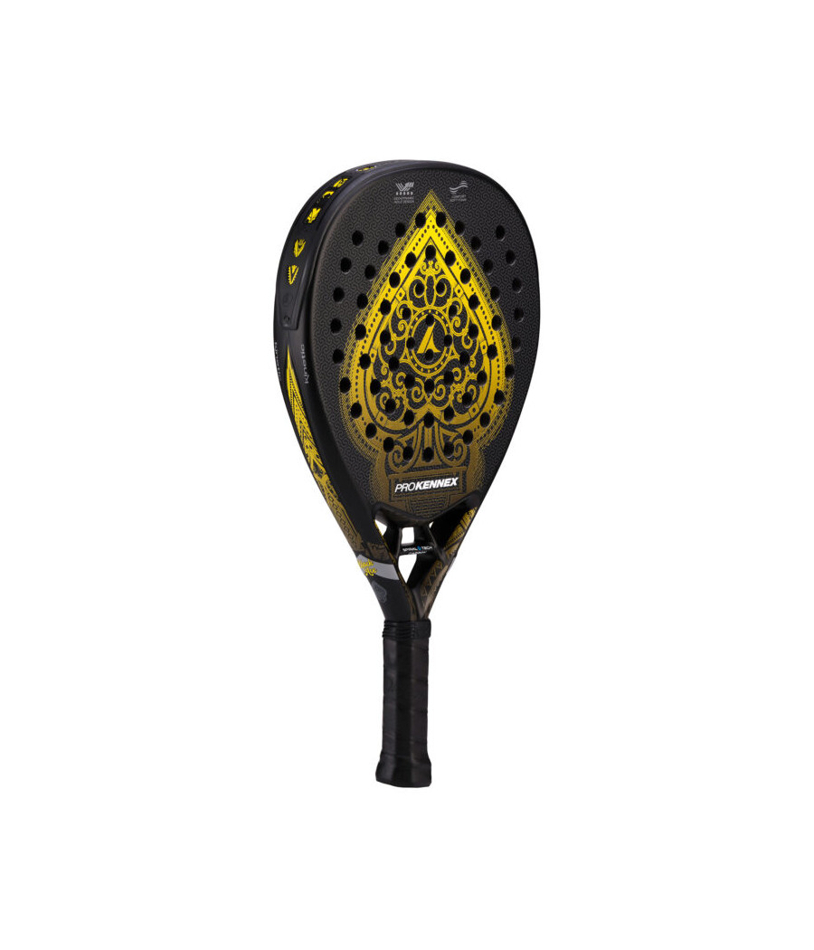 Raquette de padel Pro Kennex Black ACE-Gold pour les problèmes de coude noir et or