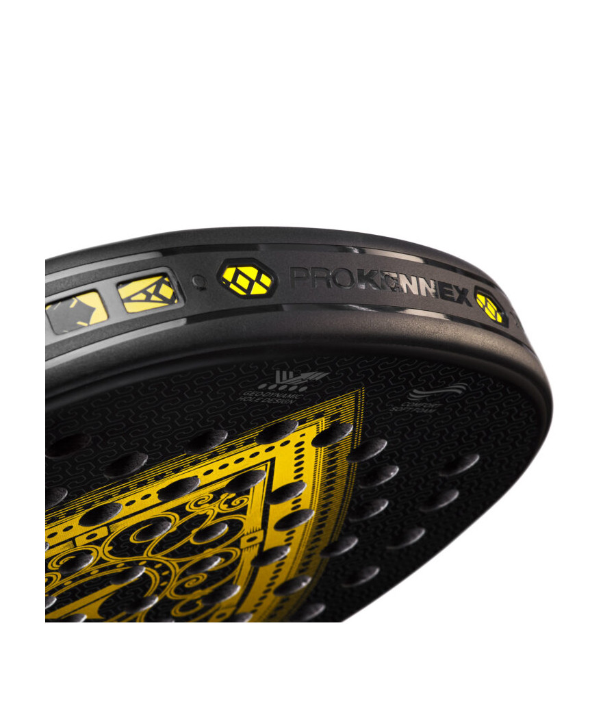 Raquette de padel Pro Kennex Black ACE-Gold pour les problèmes de coude noir et or