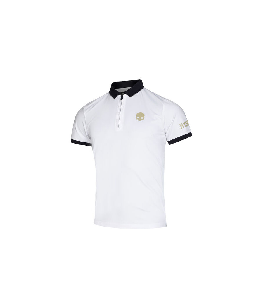 Polo Hydrogen Half Zip Tech Tee blanc et or