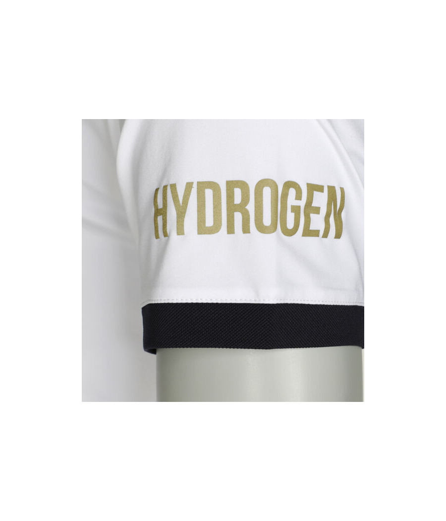 Polo Hydrogen Half Zip Tech Tee blanc et or