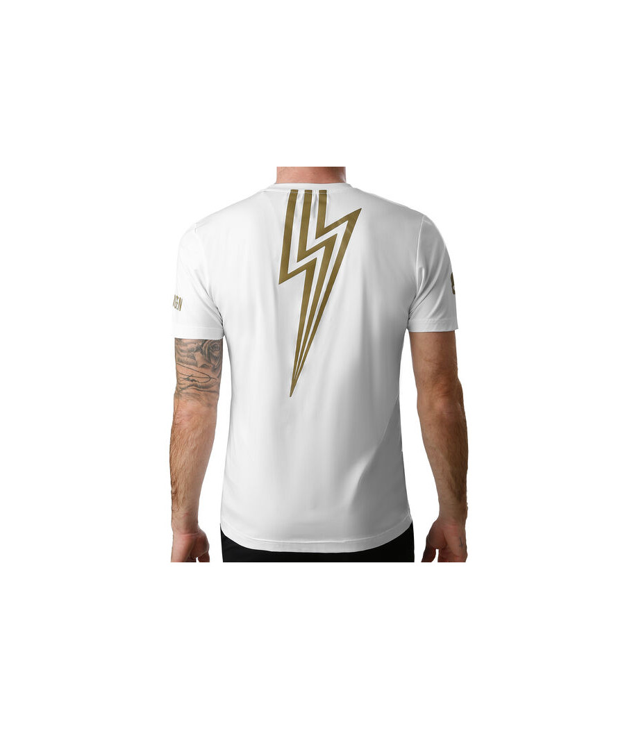T-Shirt Hydrogen Flash Tech blanc et or