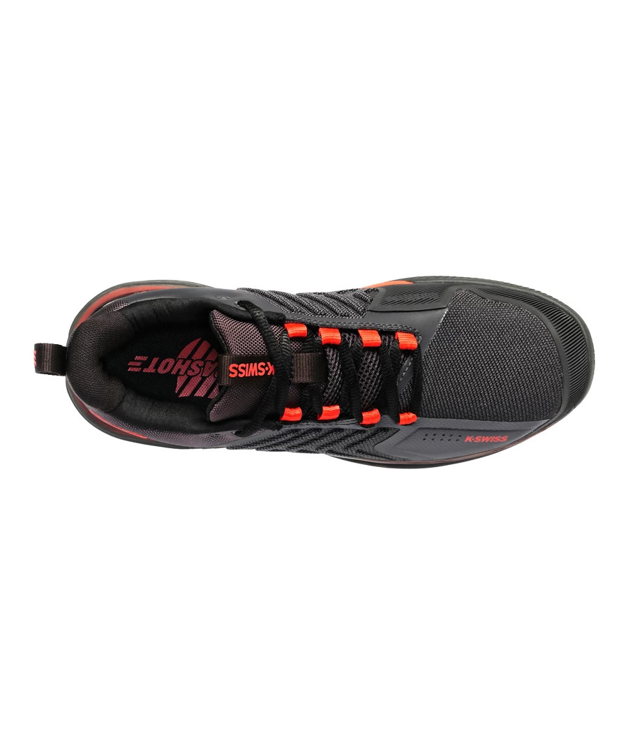 Chaussures de Padel K-Swiss Ultrashot 3 gris, noir et orange