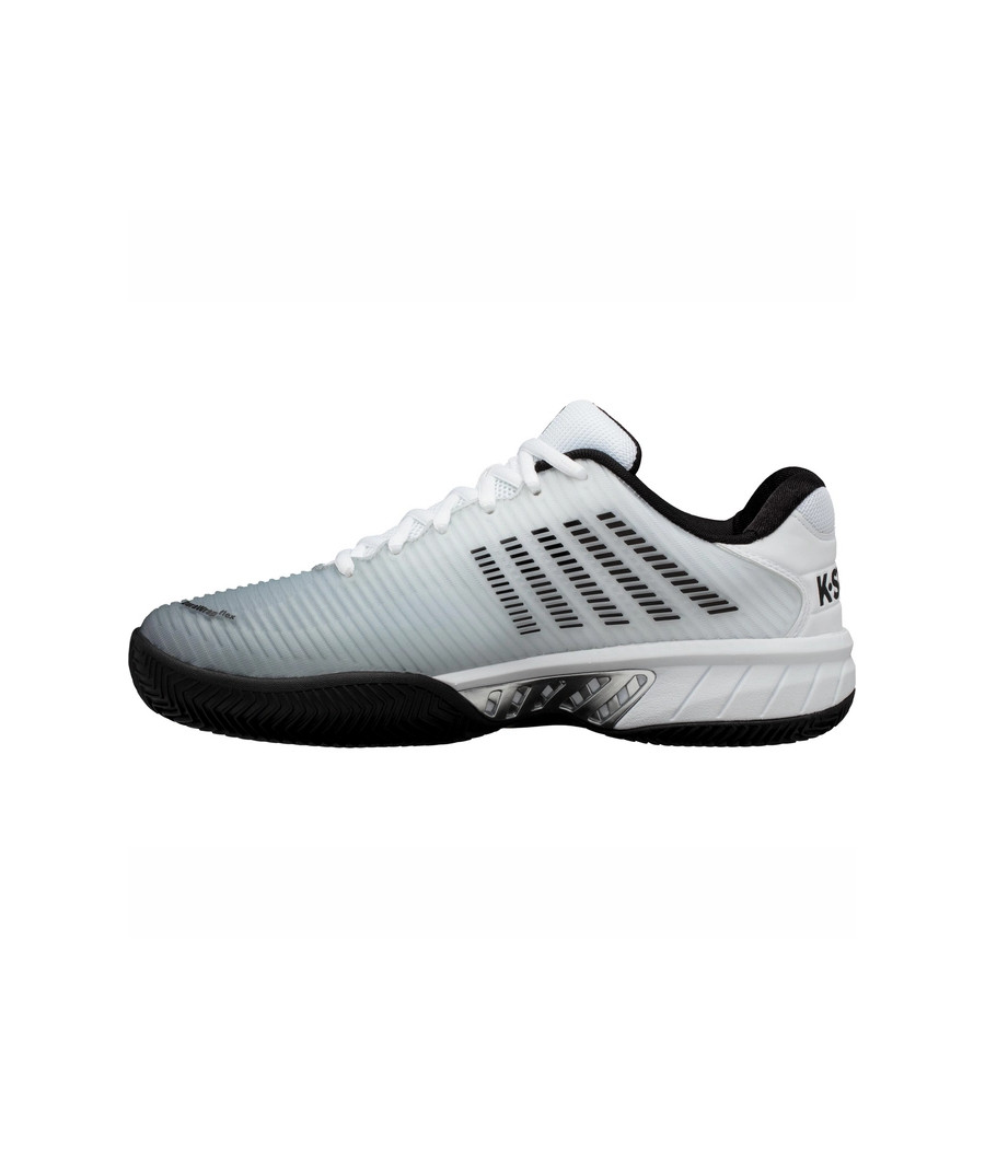 Chaussures de Padel K-Swiss hypercourt express 2 HB couleur blanc et noir