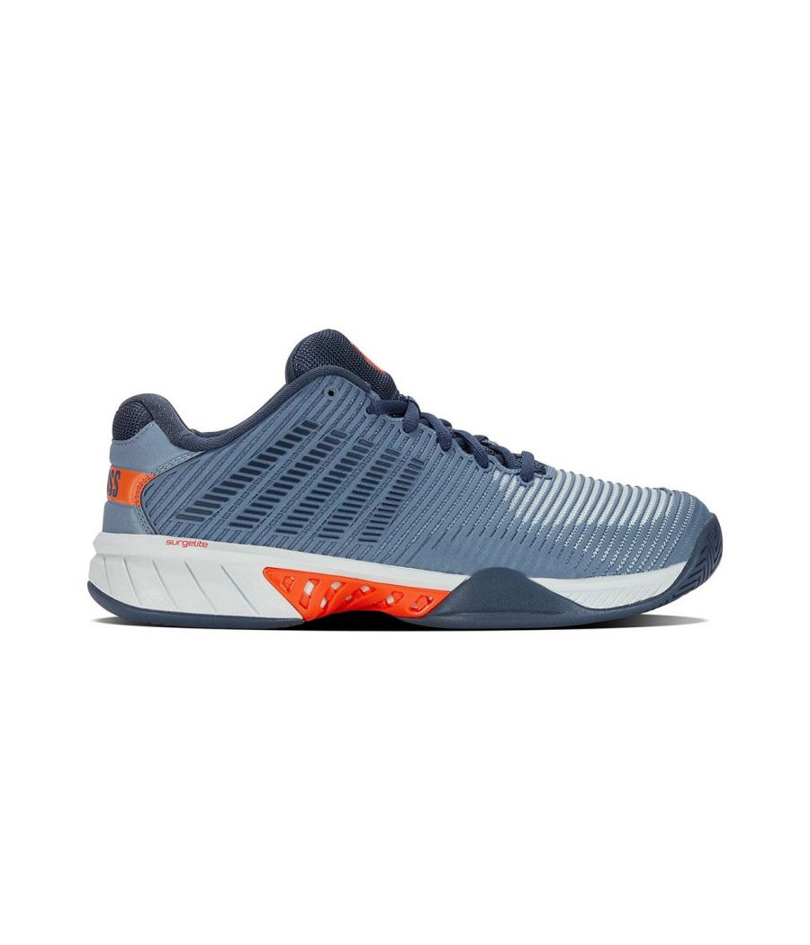 Chaussures de Padel K-Swiss hypercourt express 2 HB couleur gris, bleu et orange