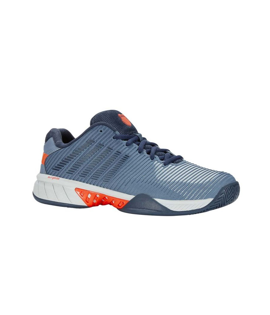 Chaussures de Padel K-Swiss hypercourt express 2 HB couleur gris, bleu et orange