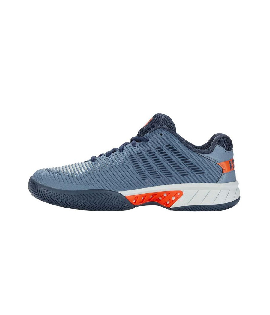 Chaussures de Padel K-Swiss hypercourt express 2 HB couleur gris, bleu et orange