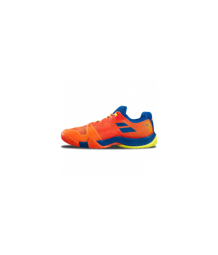 Chaussures de Padel Babolat Jet Premura couleur orange et bleu