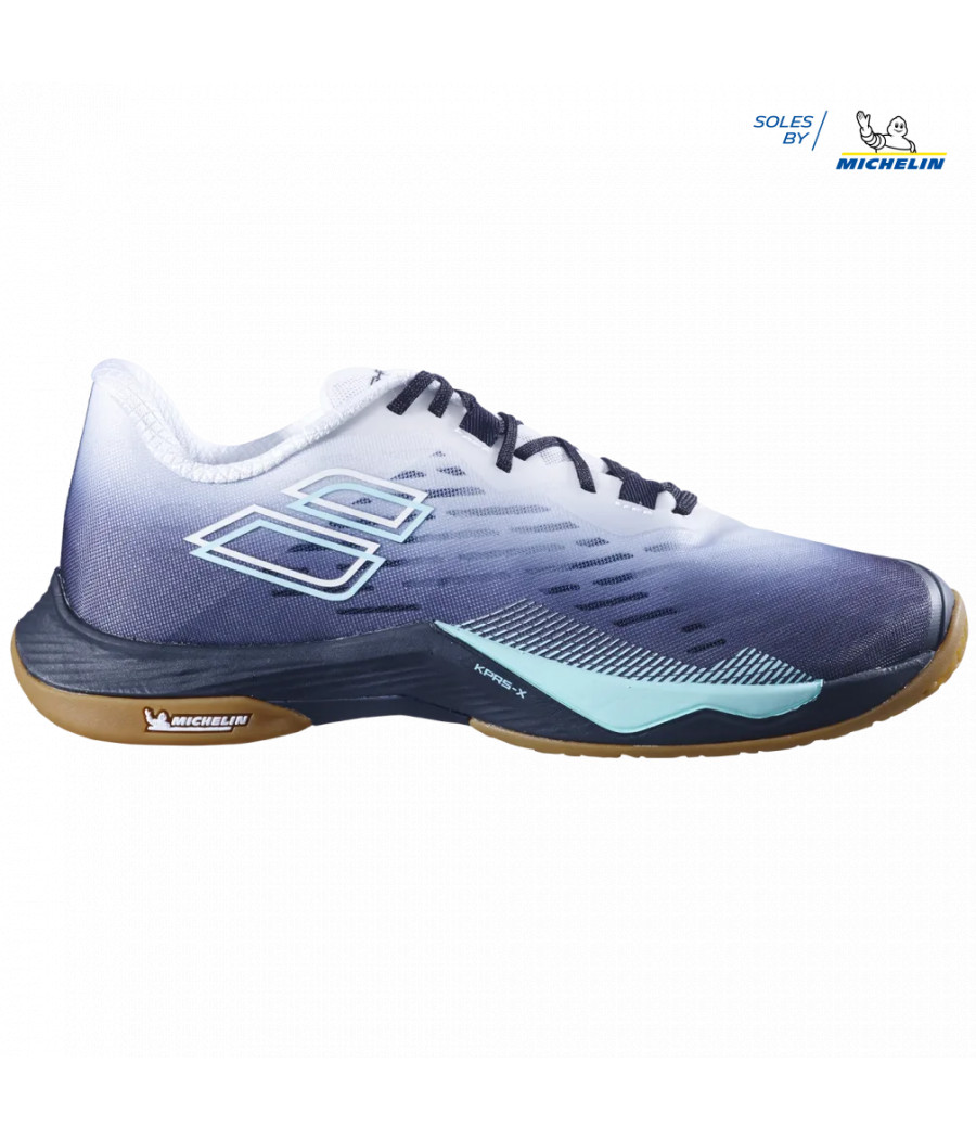 Chaussure indoor hommes Babolat Shadow Tour 5 bleue et blanche