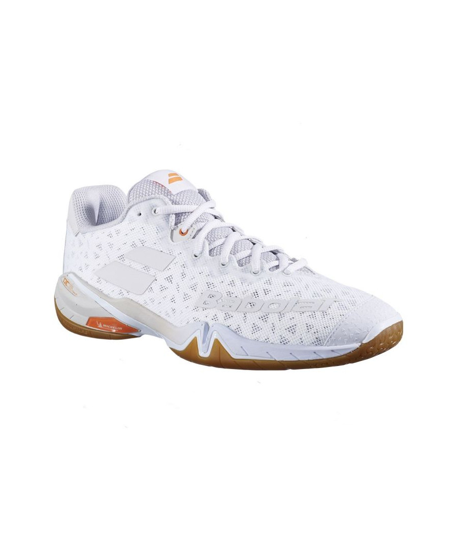 Chaussure indoor hommes Babolat Shadow Tour grise et blanche