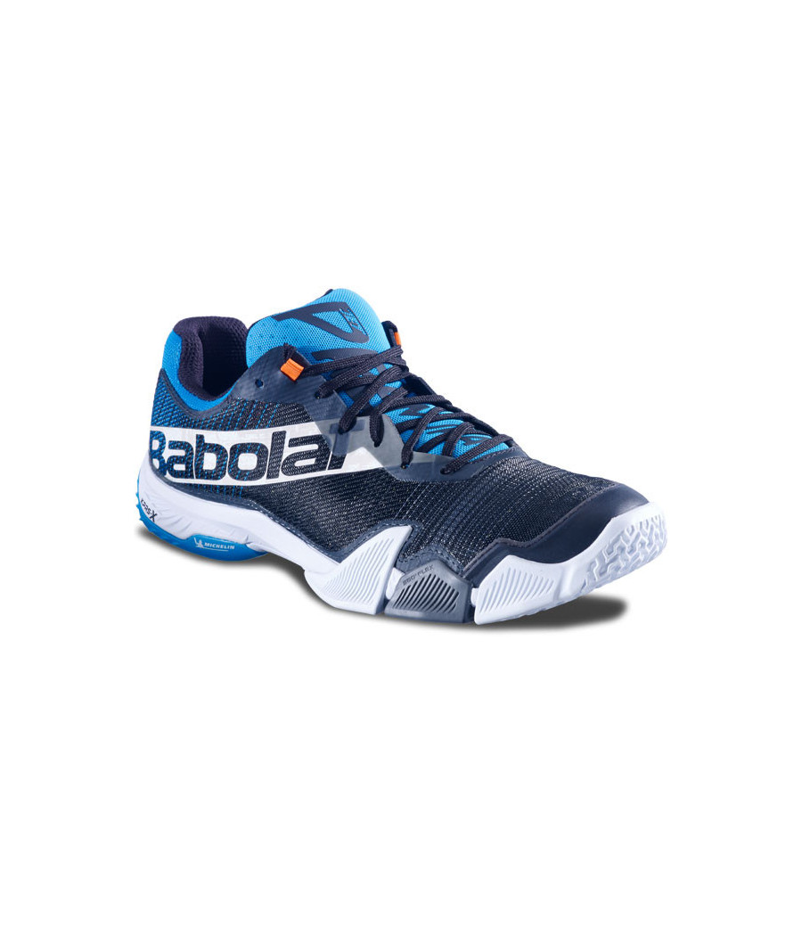 Chaussures de Padel Babolat Jet Premura couleur noir et bleu