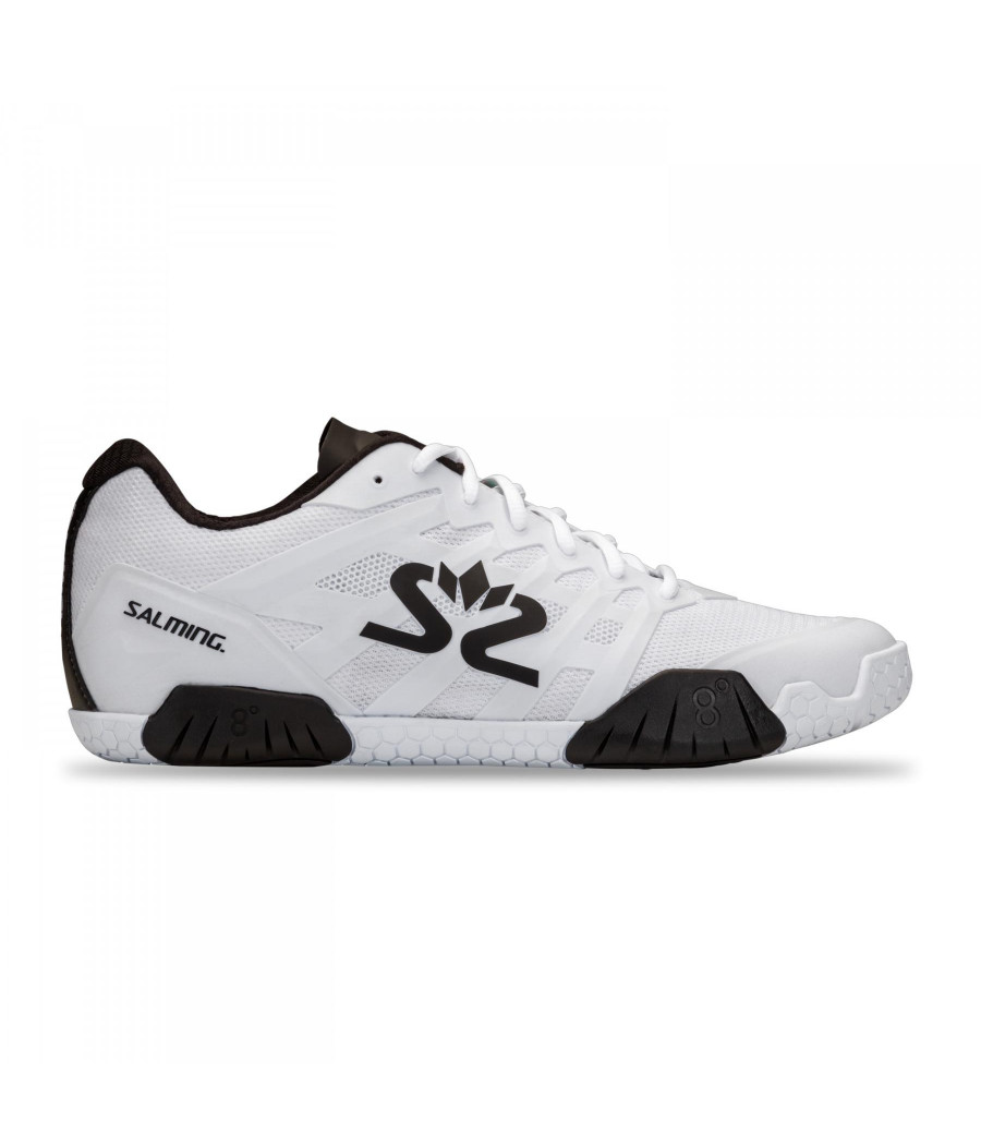 Chaussure indoor hommes Salming Hawk 2 blanche et noire