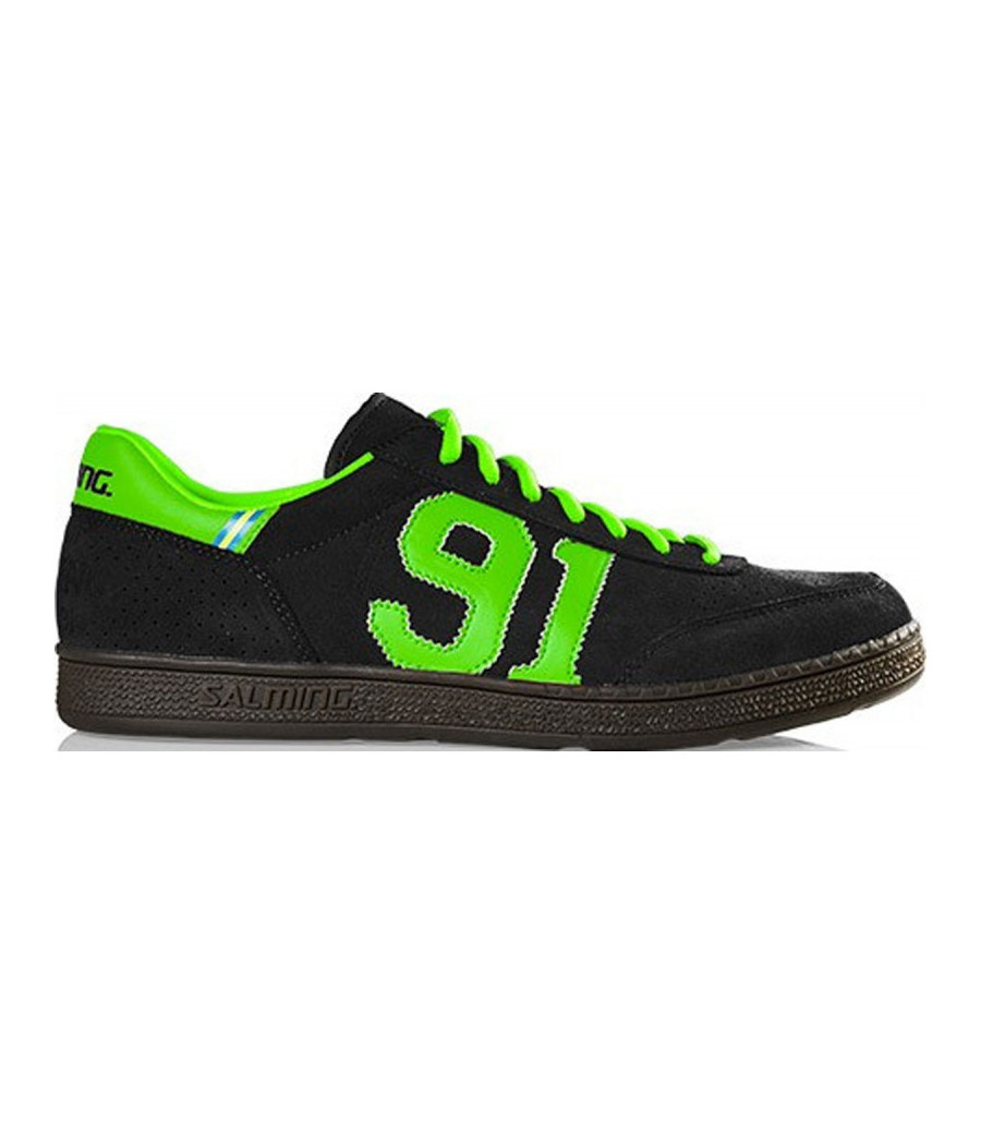 Chaussure indoor hommes Salming Goalie 91 noire et verte